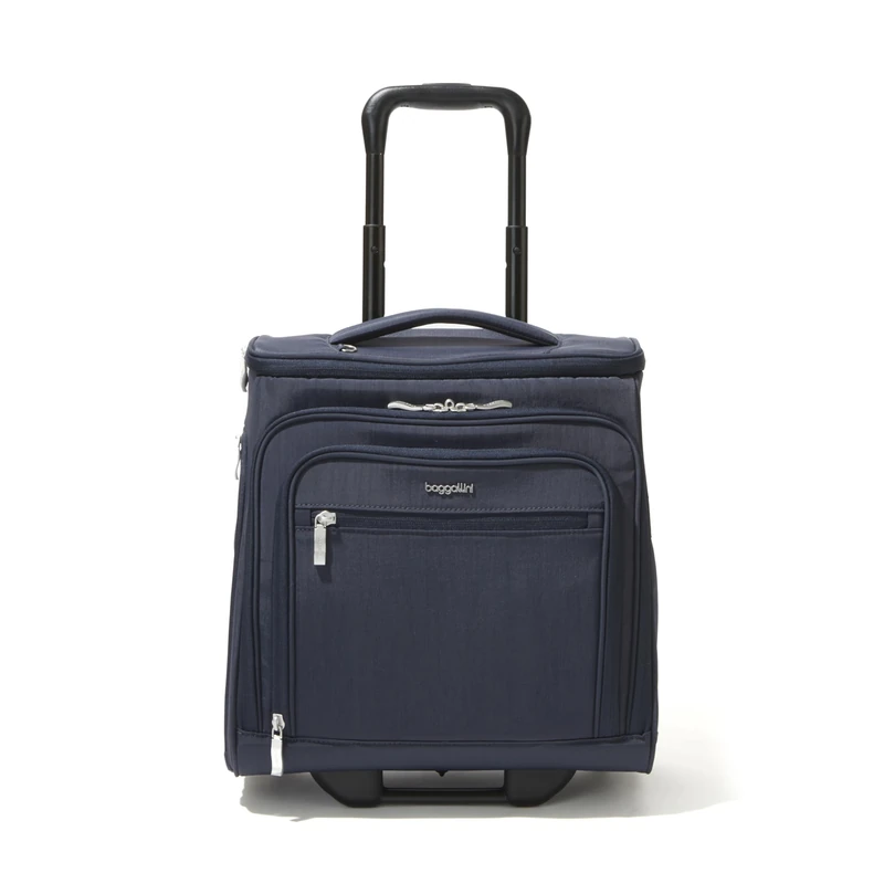 Baggallini Expandable Under Seat Cabin Luggage - French Navy - One Size, French Navy, Standard Size, Expandable Under Seat Carry On Luggage