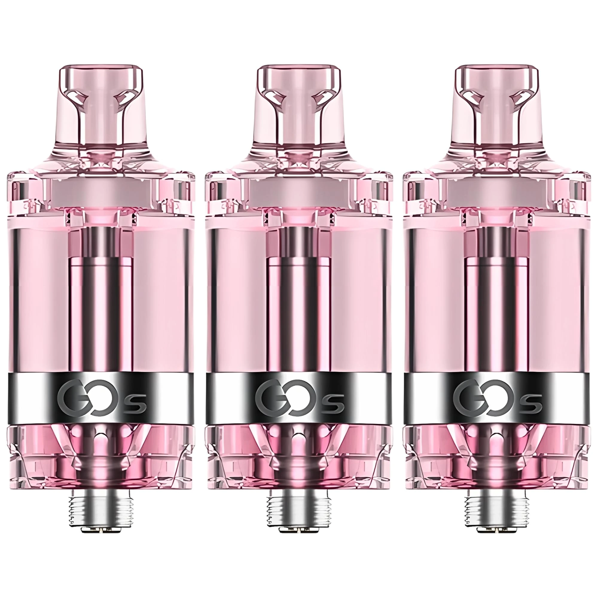 Innokin GO S Tank - 3 Pack - E Cigarette Tank, 1.6 Ohm, Sliding Top Cap, Adjustable Airflow, Ecig, 2ml No Nicotine (Pink)