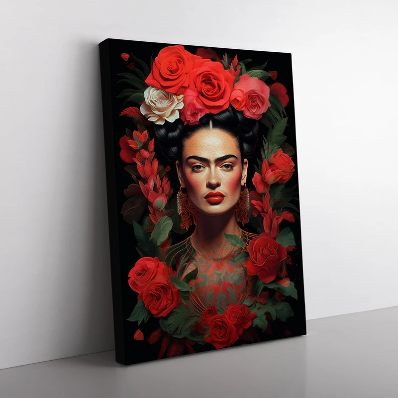 Frida Kahlo Digital Art Canvas Wall Art Print 30x20 Inch