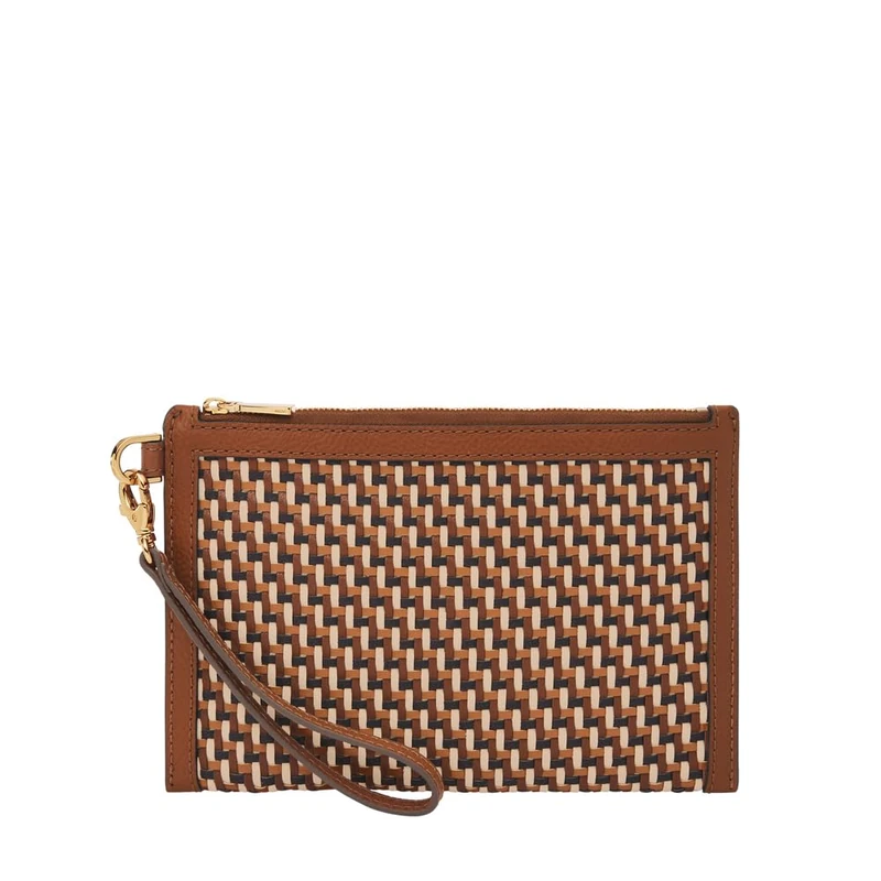 FOSSIL Women's Gift Travel Accessory Travel Wallet (Pack of 1), brown, 27.94 cm L x 0.63 cm W x 18.41 cm H, Casual