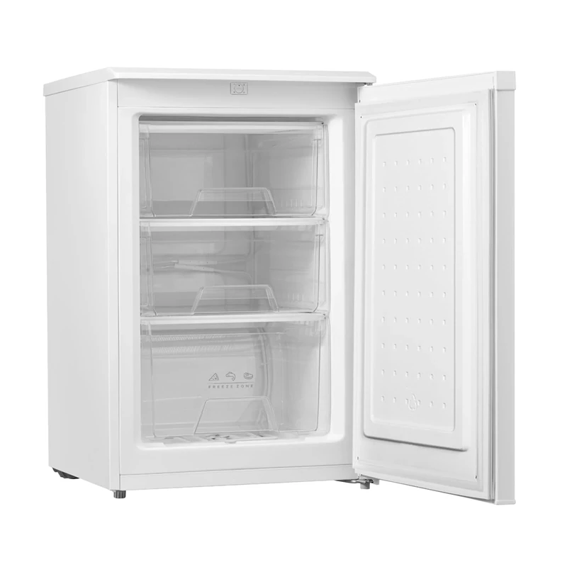 COMFEE' RCU83WH2(E) 88L Freestanding Under Counter Freezer, 55cm Wide, Reversible Door, 3 Drawers, 4 Star Freezer Rating, Adjustable Thermostat, White