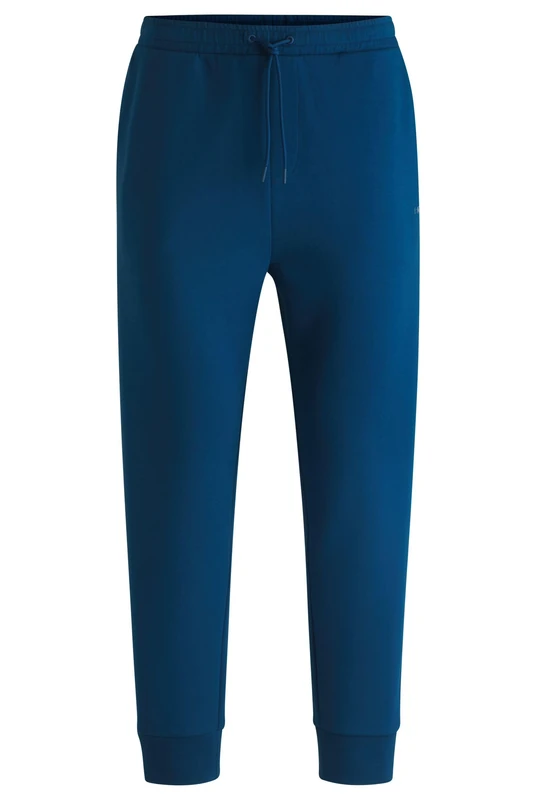 BOSS Mens Hadiko Logo-print tracksuit bottoms in stretch cotton