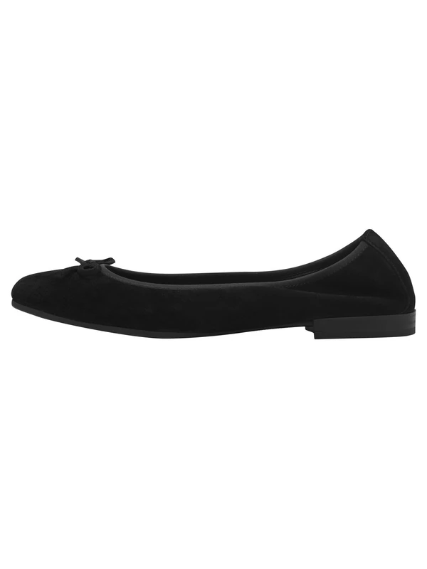 Tamaris Women's Leather Ballerina Shoes, Black (Black Suede), 6 UK