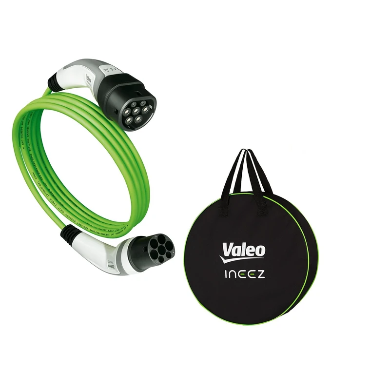 Valeo Ineez - 652104 - Charging Cable for Electric or Plug-In Hybrid Vehicles with Transportation Bag - Type 2 to Type 2-11 KW - 5 m