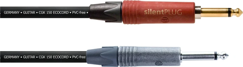 CORDIAL - 6m Guitar Cable with Retro Silent Plug - ECL ECOCORD-6PP-SIL