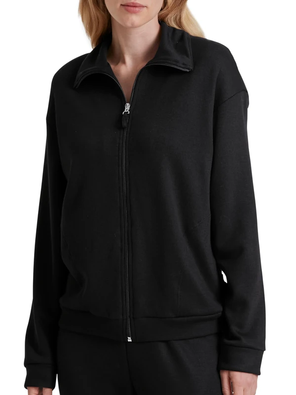 CALIDA Women's Lounge Element Cardigan, black, 14-16'