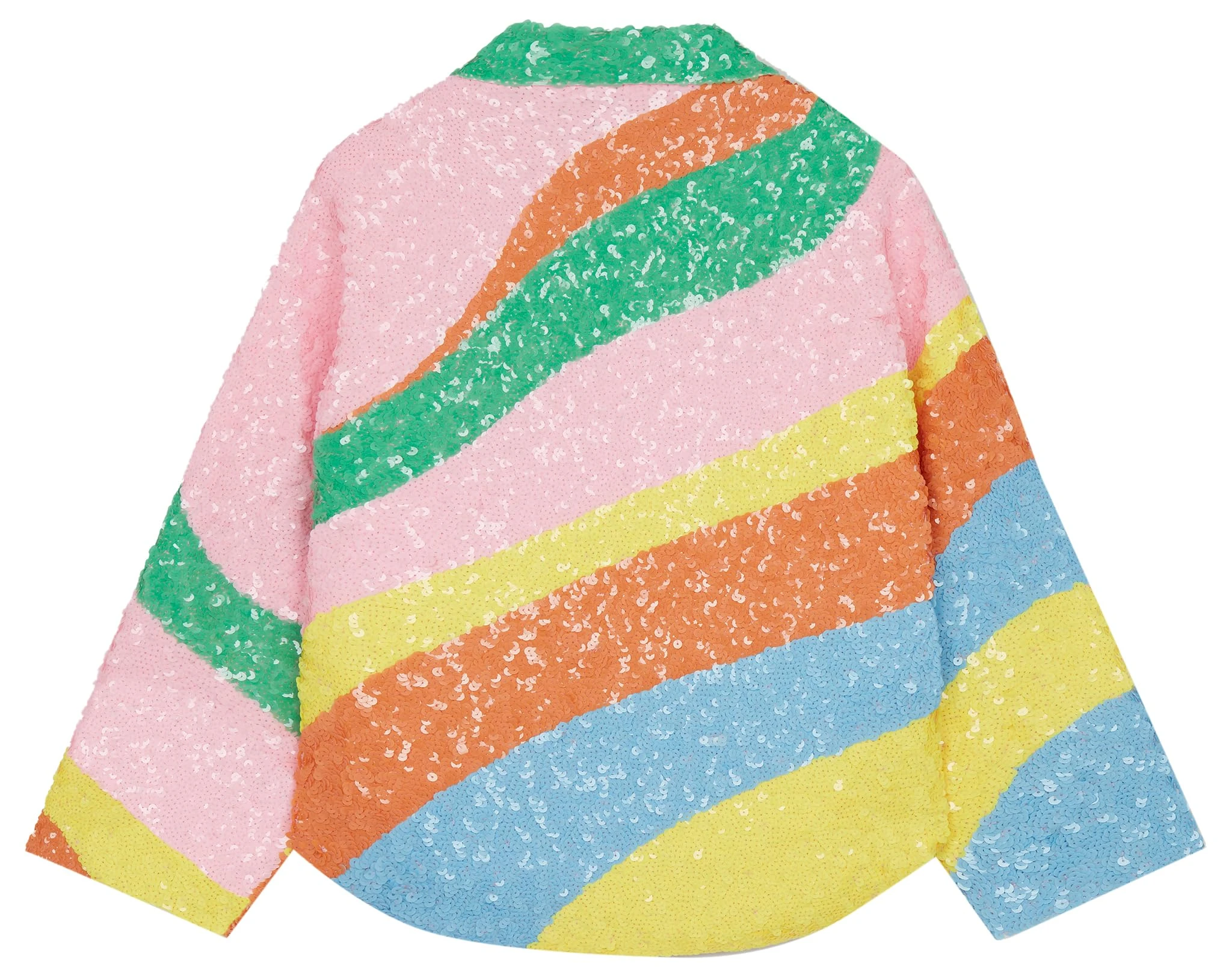 Mira Mikati, Rainbow Sequinned Wave Pyjama Shirt, 38, Multi