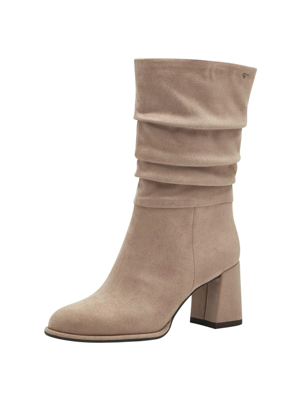 Tamaris Women's Textile Block Heel Ankle Boots, taupe, 3.5 UK