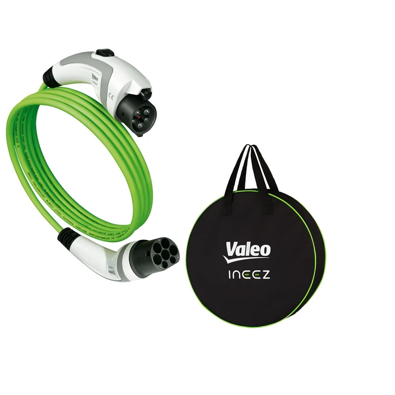 Valeo Ineez - 652106 - Charging Cable for Electric or Plug-In Hybrid Vehicles with Transportation Bag - Type 2 to Type 1-3.7 KW - 10 m