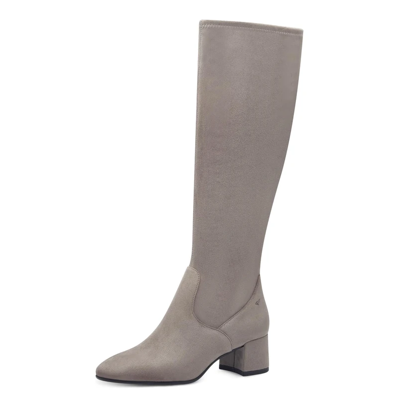 Tamaris Women's Long Shaft Boots Textile Block Heel, gray, 4 UK