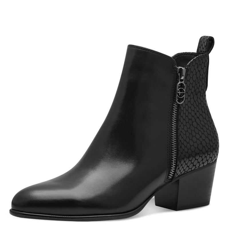 Tamaris Women's Heel Ankle Boots, Black Structure, 39 EU