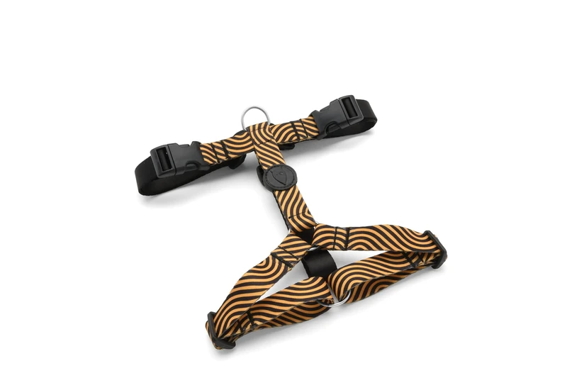 MORSO® 5 Point Adjustable H-Harness for Large Dogs, Orange and Black, Size XL - Image 1