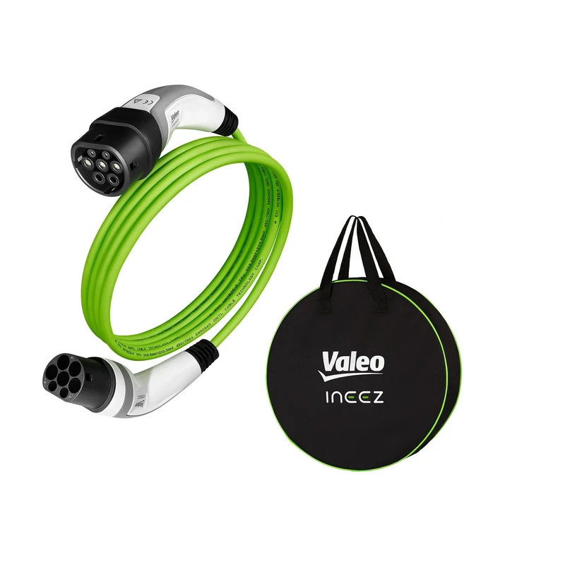 Valeo Ineez - 652109 - Charging Cable for Electric or Plug-In Hybrid Vehicles with Transportation Bag - Type 2 to Type 2-7.4 KW - 10 m