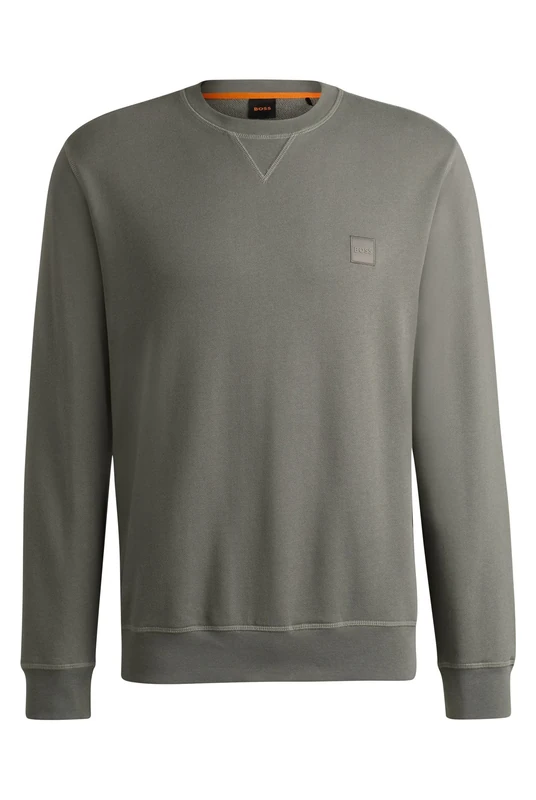 BOSS Mens Crew Sweatshirt Open Grey S