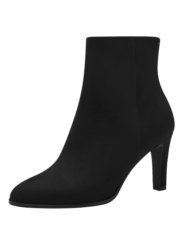 Tamaris Women's Heel Ankle Boots Textile Funnel Heel, black, 4 UK