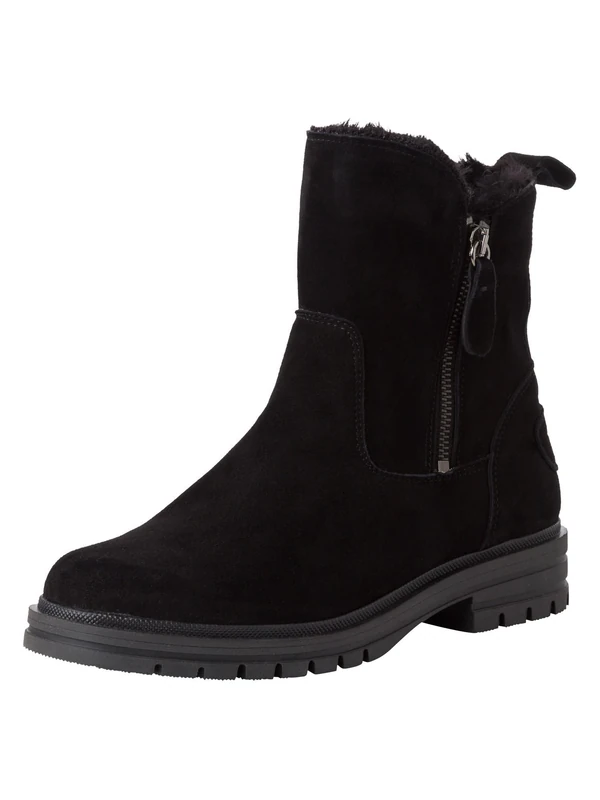 Tamaris Women's Warm Lining Boots Leather Block Heel, black, 5 UK