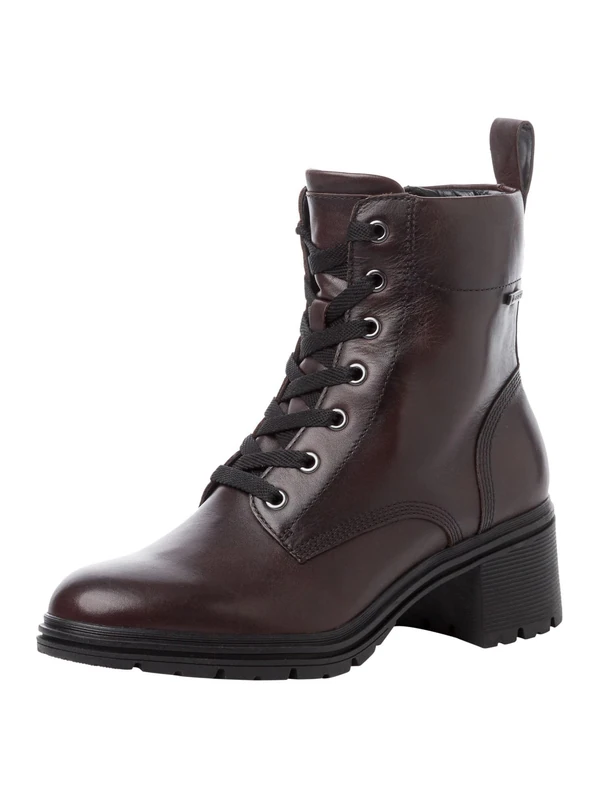 Tamaris Women's Leather Heel Ankle Boots, mocha, 7.5 UK