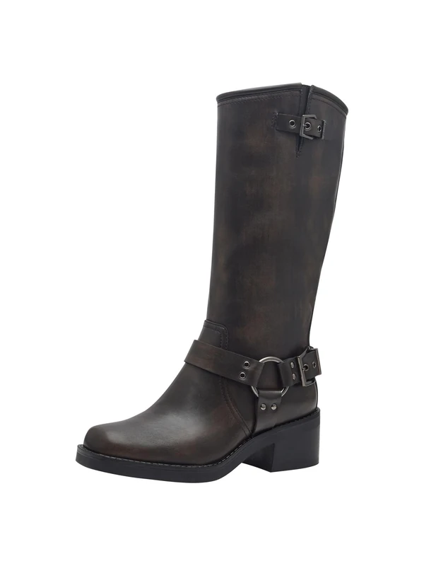 Tamaris Women's 1-25399-43 Biker Long Shaft Boots, Cigar, 3.5 UK