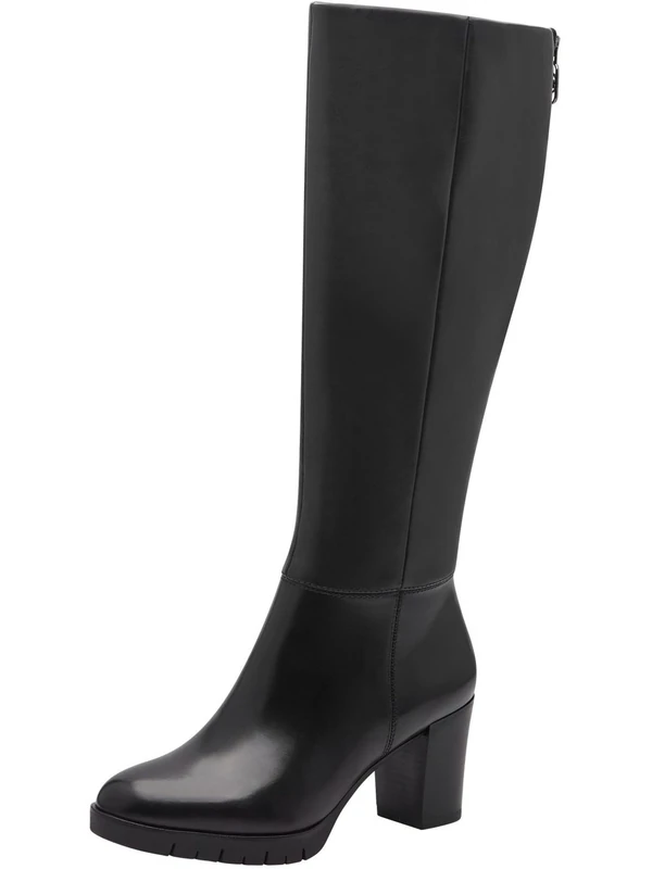 Tamaris Women's Long Boots - Black Synthetic, Size 5.5 UK