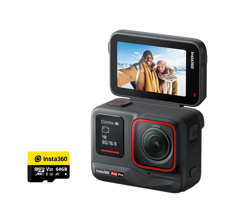 Insta360 Ace Pro 8K Action Camera 64GB Kit inc 64GB MicroSD Memory Card