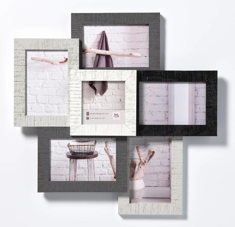 walther design HO555M Home Wooden Picture Frame Gallery for 6 Photos