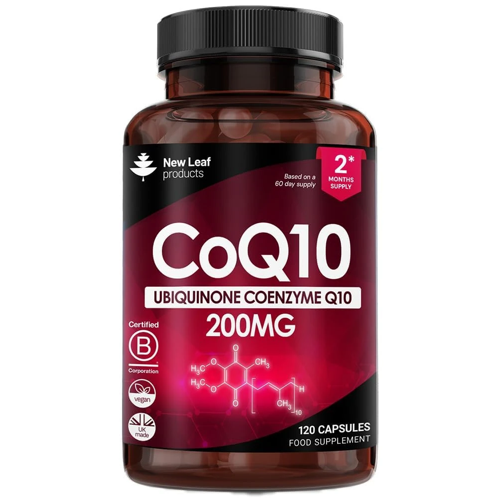 CoQ10 Supplement 200mg - Co Enzyme CQ10 120 Vegan Capsules 100% Pure and Naturally Fermented Ubiquinone Q10 High Strength Ubiquinone Coenzyme Q10 Coenzyme CoQ10 Supplement UK Made Ubiquinol