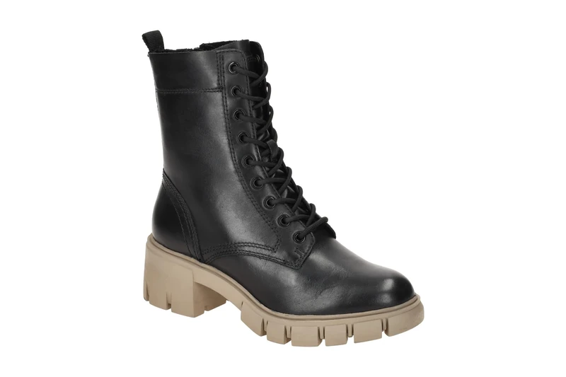 Tamaris Women's Classic Boots, Women's Boots, Interchangeable Footbed, Duotex, Water-Repellent, Warm Lined, Black Combined, 3.5 UK