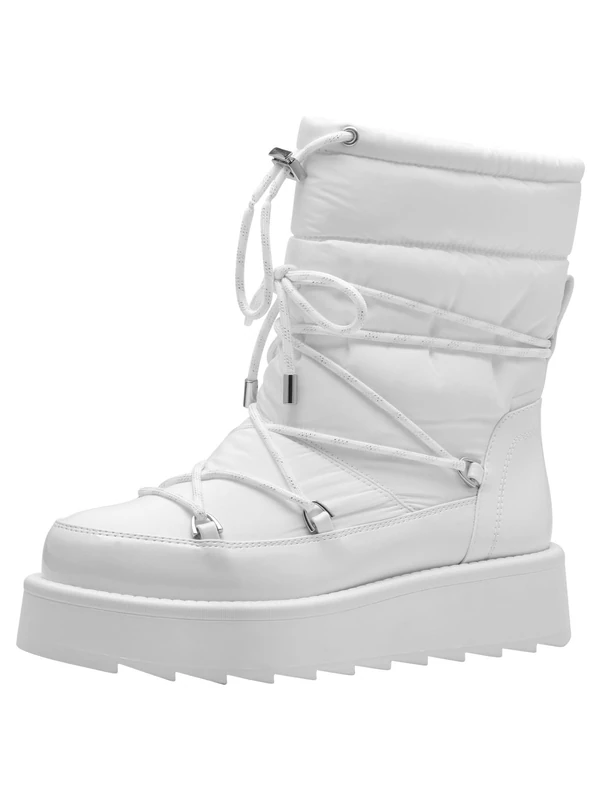 Tamaris Women' 1-26836-41 Fashion Boot, White, 7.5 UK