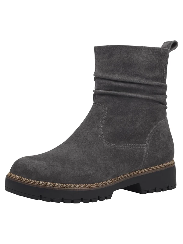 Tamaris Women's Comfortable Leather Ankle Boots, Dark Grey, EU 40, darkgray, 6 UK - Image 1