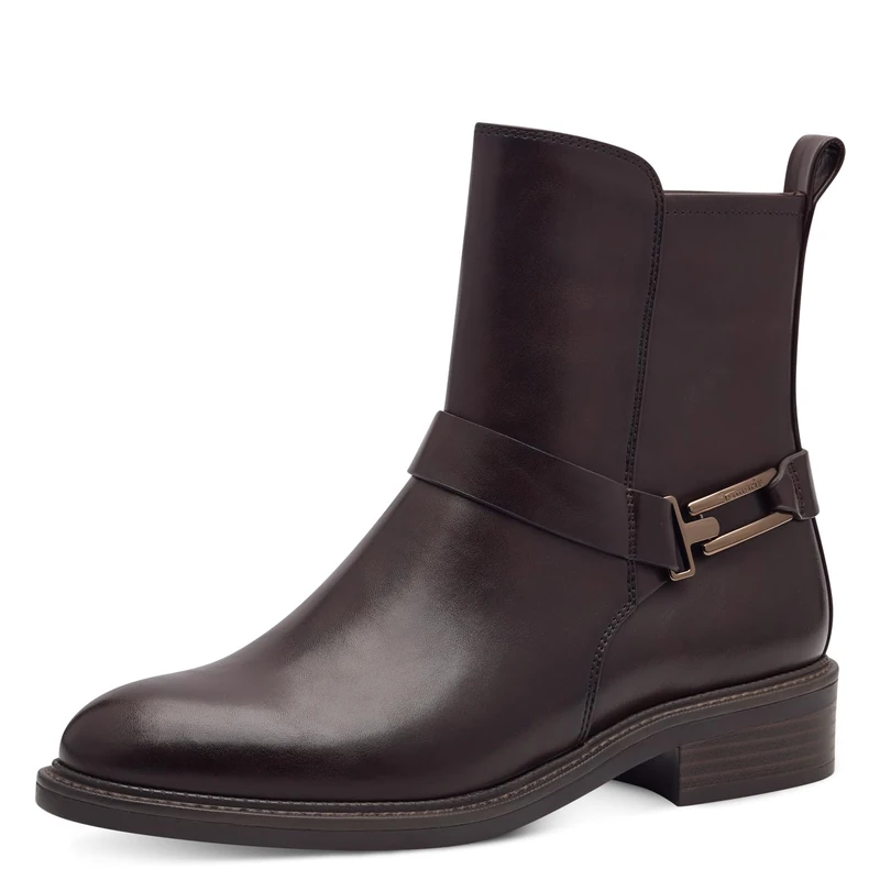 Tamaris Women's Block Heel Ankle Boots, mahogany, 37 EU