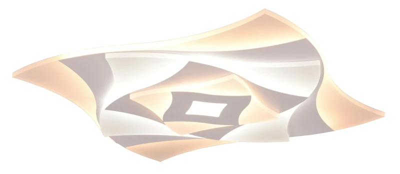 TRIO Akita 647110131 LED Ceiling Light, Metal, Matt White, Acrylic, with 56 Watt LED, Remote Control, Dimmable, Colour Changing