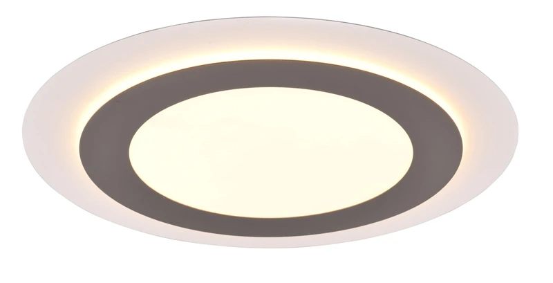 Trio Morgan 641519207 LED Ceiling Light, Metal Matt White, Acrylic, with 46 Watt LED, Remote Control