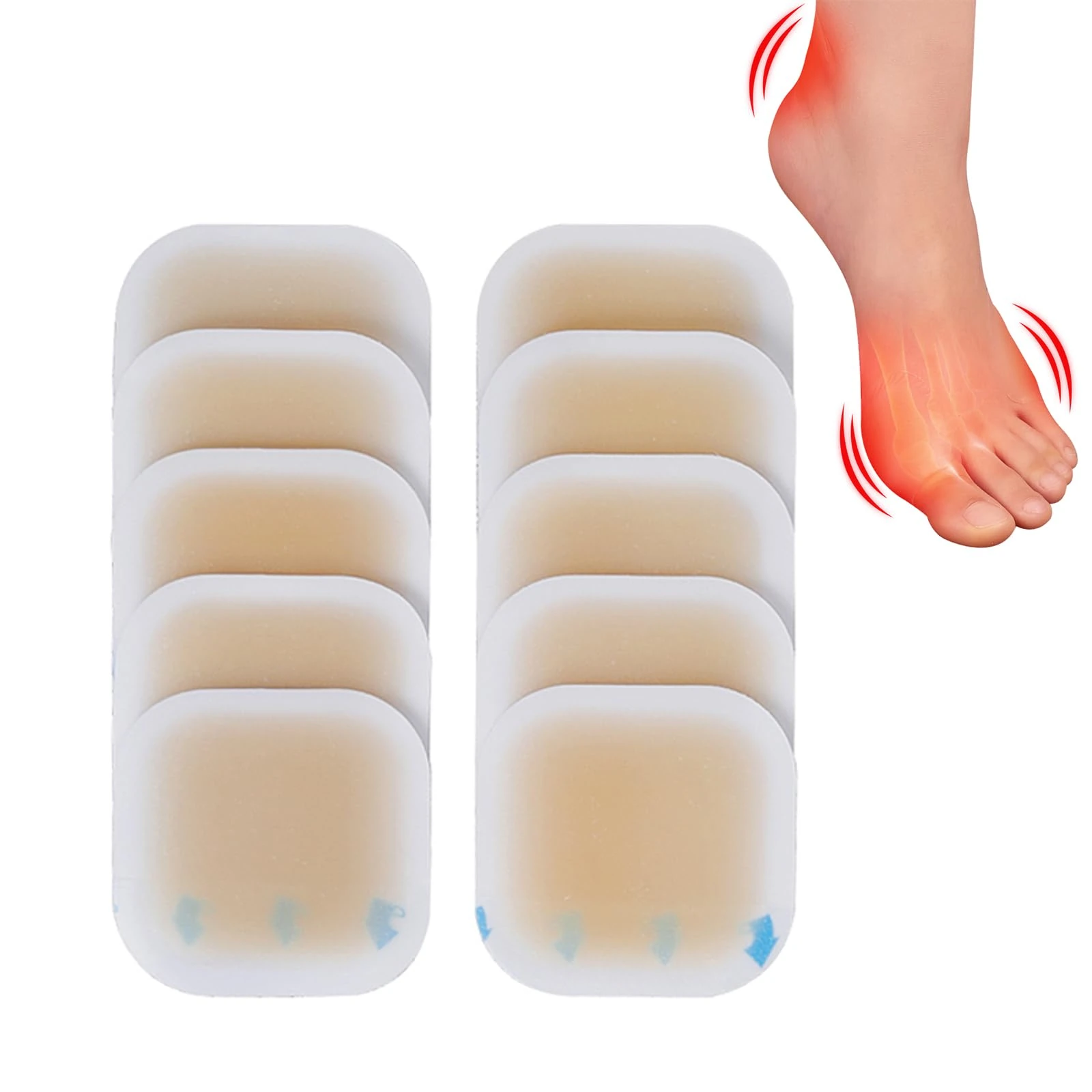 TENICORE Bunion Cushions with Hydrogel Technology - 10PCS, Pain Relief Pads for Shoes, Reduces Friction