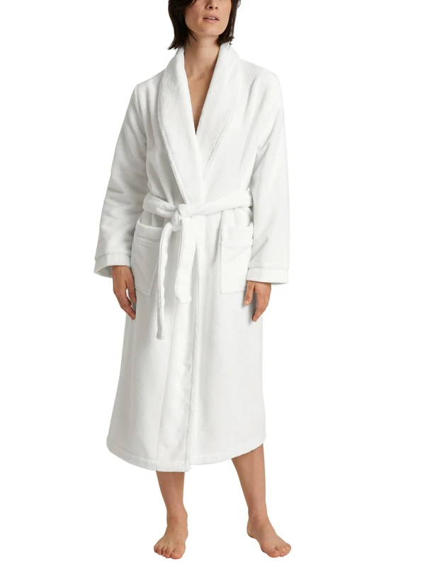 CALIDA Women's Cosy Shower Bathrobe, Opaque, Coal, 44-46