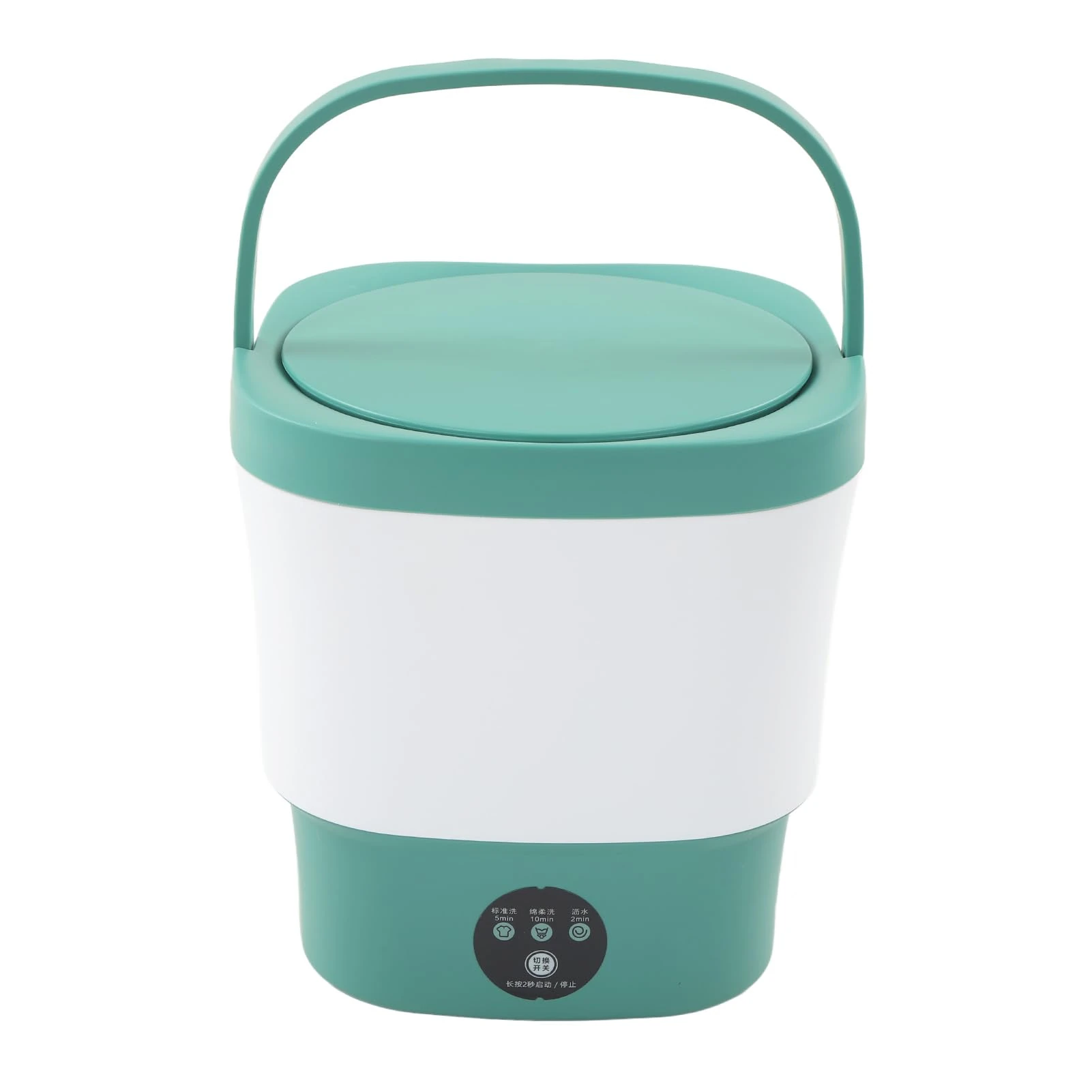 Washing Machine, Multifunctional 100‑240V 9L Portable Washer for Travel for Baby Clothing (Green)