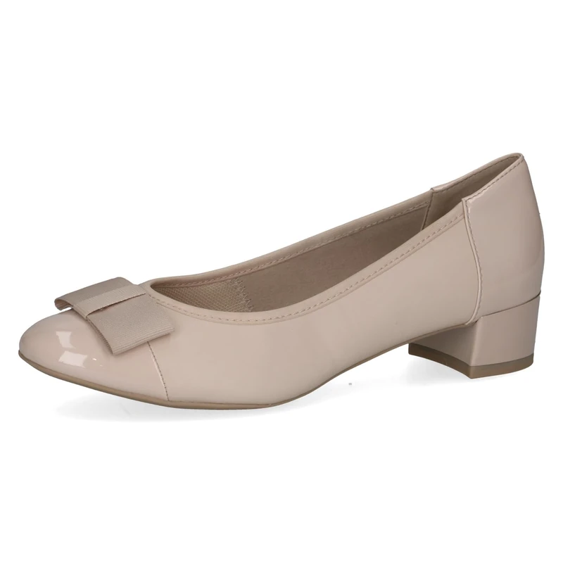 CAPRICE Women's Pumps with Block Heel with Bow, Beige (Beige Comb I), 4 UK - Image 1