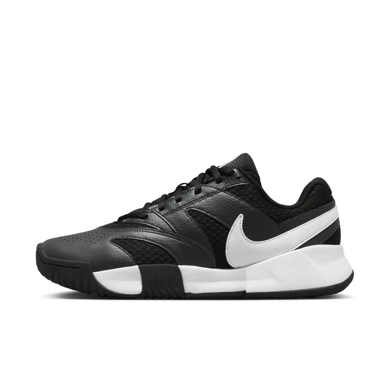 Nike Women's Court Lite 4 Cly Tennis Shoes, Black/White/Anthracite, 4