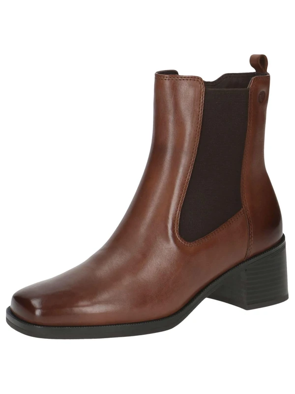 CAPRICE Ankle Boots 9-25320-43 G Width, Cognac Nappa, 6 UK