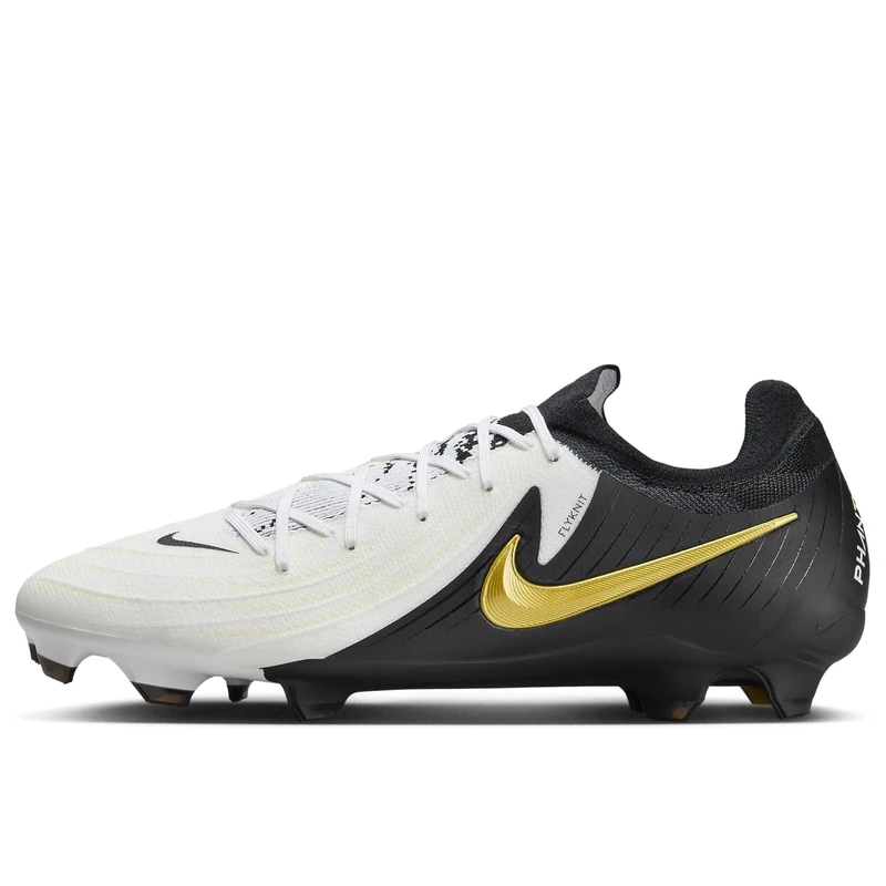 Nike Men's Phantom Gx 2 Pro Football Shoe, White/Black/MTLC Gold Coin, 6 UK
