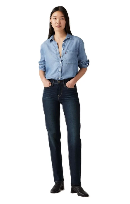 Levi's Women's 314 Shaping Straight Jeans, Face Away, 33W / 32L