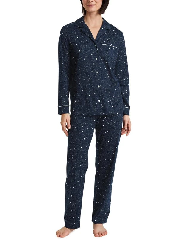 CALIDA Women's Sweet Dreams Pyjama Set, Peacoat Blue, 48-50