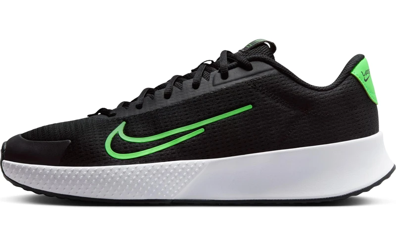Nike Men's M Vapor Lite 2 HcTennis Shoes, Black Poison Green White, 5.5 UK