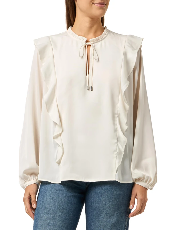 BOSS Women's C_Birenna Blouses, Open White118, 38