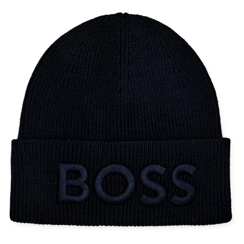 BOSS Men's Afox_R Beanie, Dark Blue,
