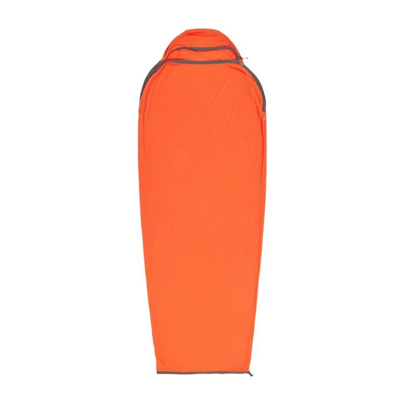 Sea to Summit - Reactor Extreme Sleeping Bag Liner - Regular Mummy With Drawcord - Thermolite For Thermal Boost - Ultra-Sil Stuff Pack - For Backpacking, Camping & Winter Camping - Orange - 364g