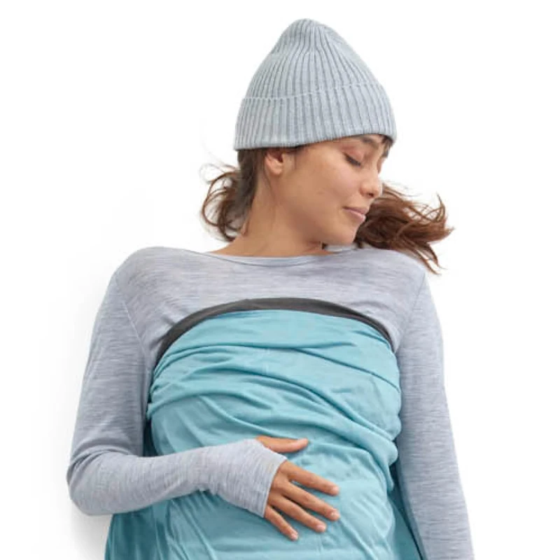 Sea to Summit - Comfort Blend Sleeping Bag Liner - Rectangular 185cm x 80cm - Tiny Pack Size - Easy Care Bio-based Fabric & Odor Control - For Travelling & Camping in Humid Conditions - Blue - 290g