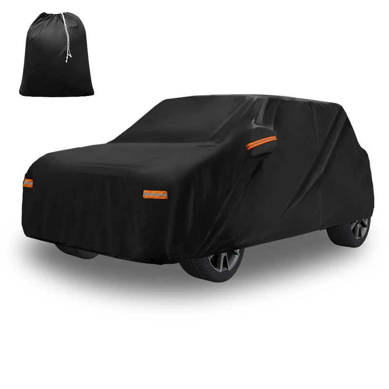 X AUTOHAUX All-Weather Car Cover for Mini Cooper 2DR (2002-2021) - Waterproof, UV-Resistant, and Windproof with Door Zipper, 210D-PU Material