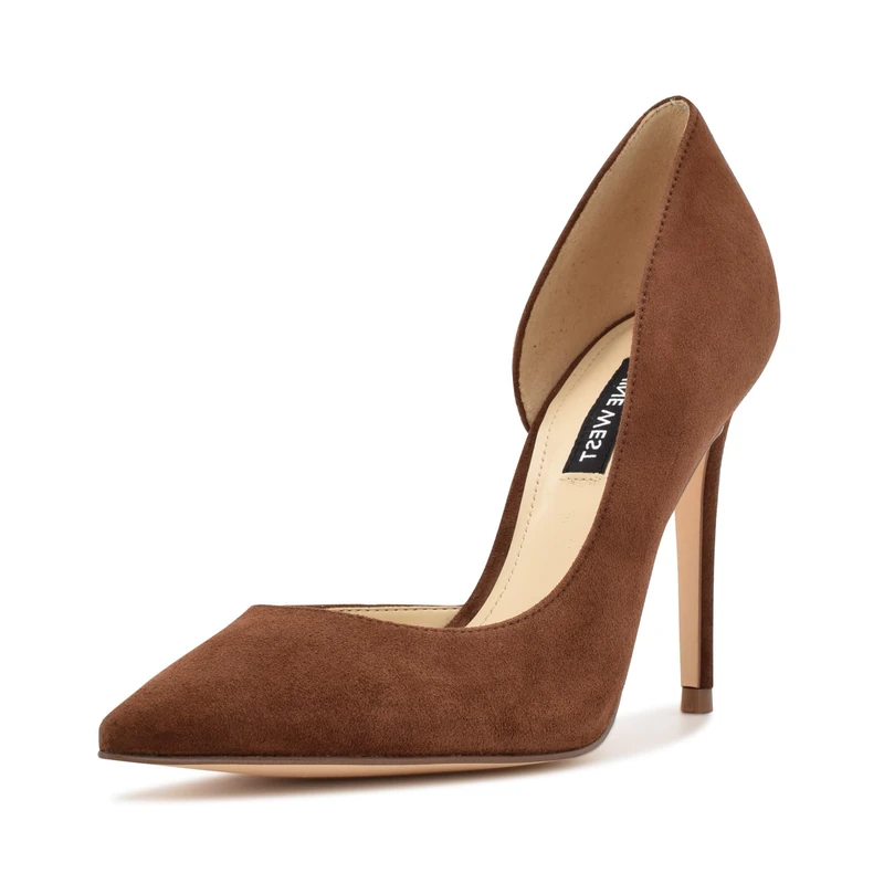 Nine West Women's Folowe Pump, Medium Brown Suede 210, 8 UK