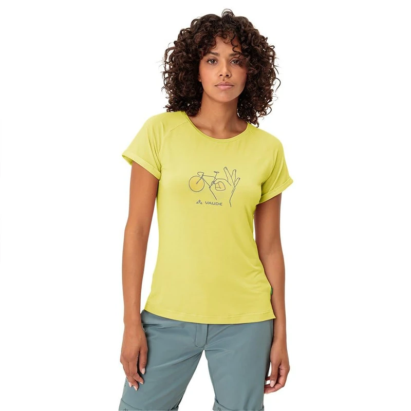 VAUDE Women's Cyclist 2 T-Shirt T-Shirt, Mimosa, 38 Women, Mimosa, 10 (S) - Image 1
