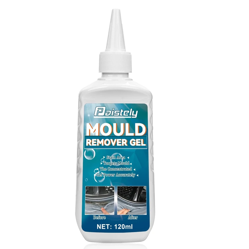 Mould Remover, Large Capacity Mould Remover Gel, Household Mould Removal, Mould and Mildew Cleaner for Toilet Washing Machine Seal Bathroom Kitchen Sink Tile Grout Stains (120ml)